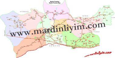 Yol Haritasını Büyütmek için Tıklayınız Mardin İl Haritası